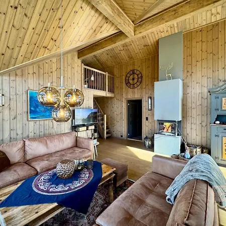 Modern With Panoramic View, Sauna And Fire Pit בית נופש Espedalen