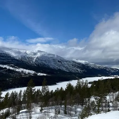Modern With Panoramic View, Sauna And Fire Pit Espedalen