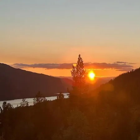 Modern With Panoramic View, Sauna And Fire Pit בית נופש Espedalen