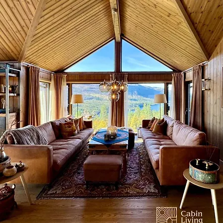 Modern With Panoramic View, Sauna And Fire Pit Espedalen