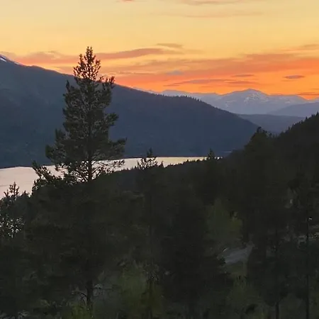 Сasa de vacaciones Modern With Panoramic View, Sauna And Fire Pit Espedalen